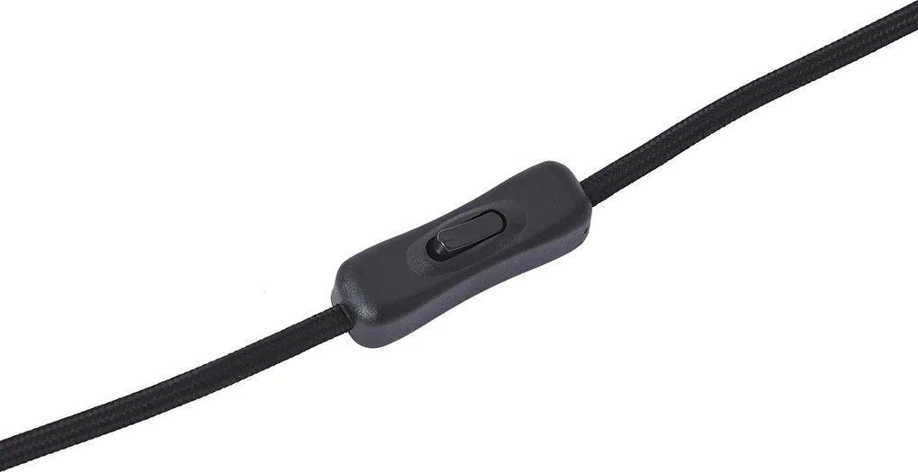 Candeeiro de mesa moderno madeira com vidro cinza mate - Umbra