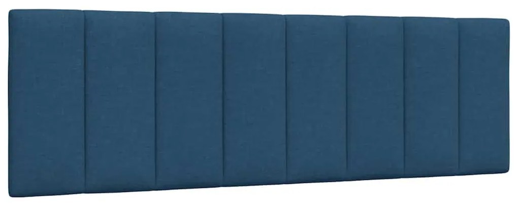 vidaXL Almofadão de cabeceira 160 cm tecido azul