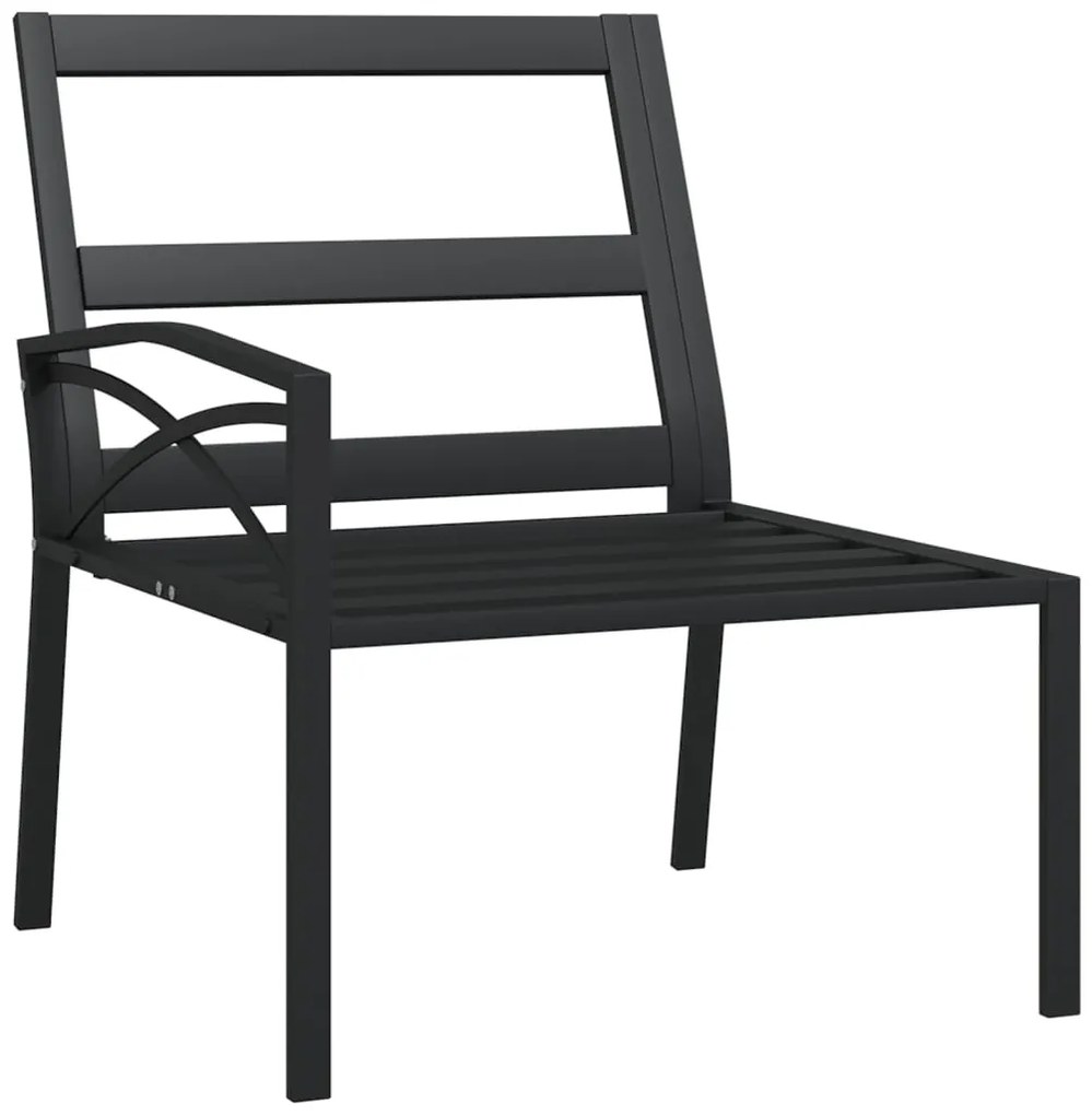 Cadeiras de jardim c/ almofadões cinzentos 2 pcs 62x75x79cm aço