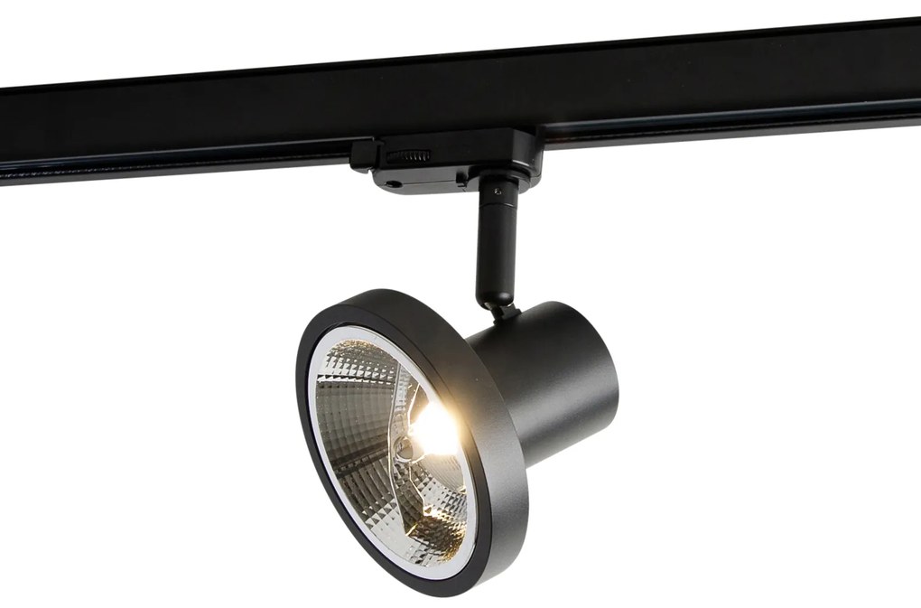 Railsysteem met 5 spots zwart links incl. LED 3-fase - Iconic Jeany Moderno