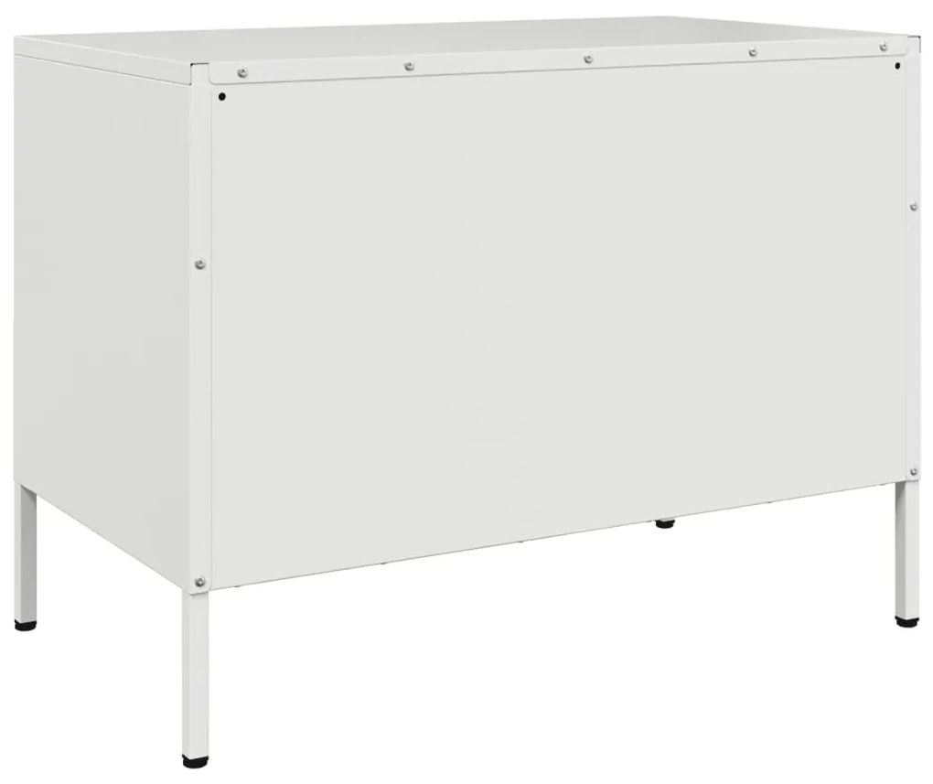 Móveis de TV 2 pcs 68x39x50,5 cm aço branco