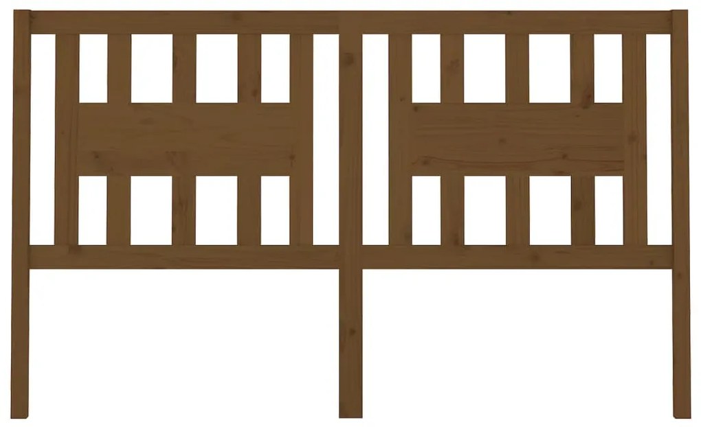 Cabeceira de cama 141x4x100 cm pinho maciço castanho mel
