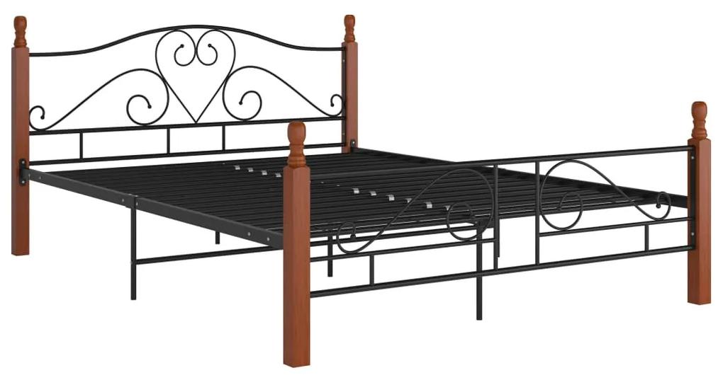 Estrutura de cama em metal preto 160x200 cm