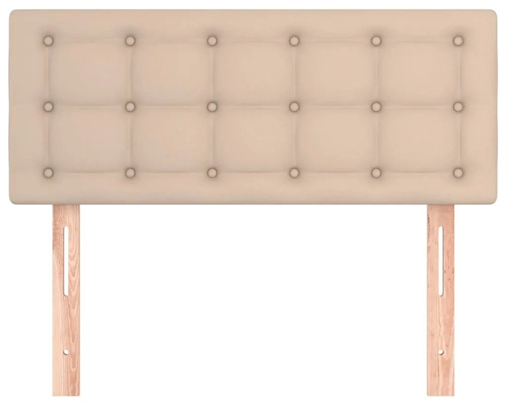 Cabeceira de cama couro artificial 90x5x78/88 cm cappuccino