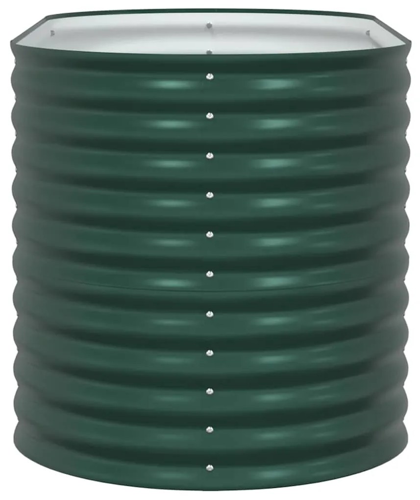 Canteiro de Jardim Verde vidaXL 160x80x81 cm em Aço Galvanizado