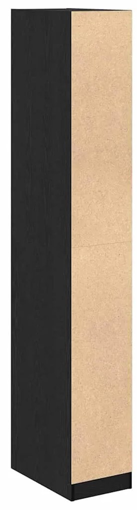 Guarda-roupa de Carvalho Preto da 30 x 50 x 200 cm - Feito de madeira