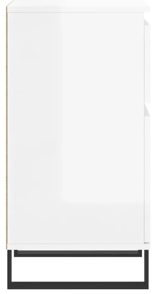 Aparadores 2 pcs 40x35x70 cm deriv. de madeira branco brilhante