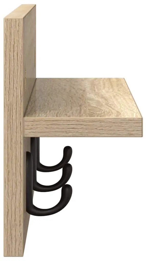 Cabideiro de Parede Carvalho sonoma 40 x 10.5 x 18 cm