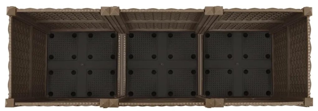 Canteiro elevado 120x40x38 cm polipropileno