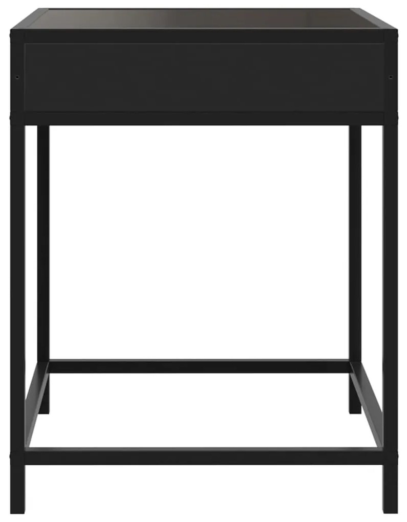 Mesa de centro com luzes LED Infinity 40x40x51 cm preto