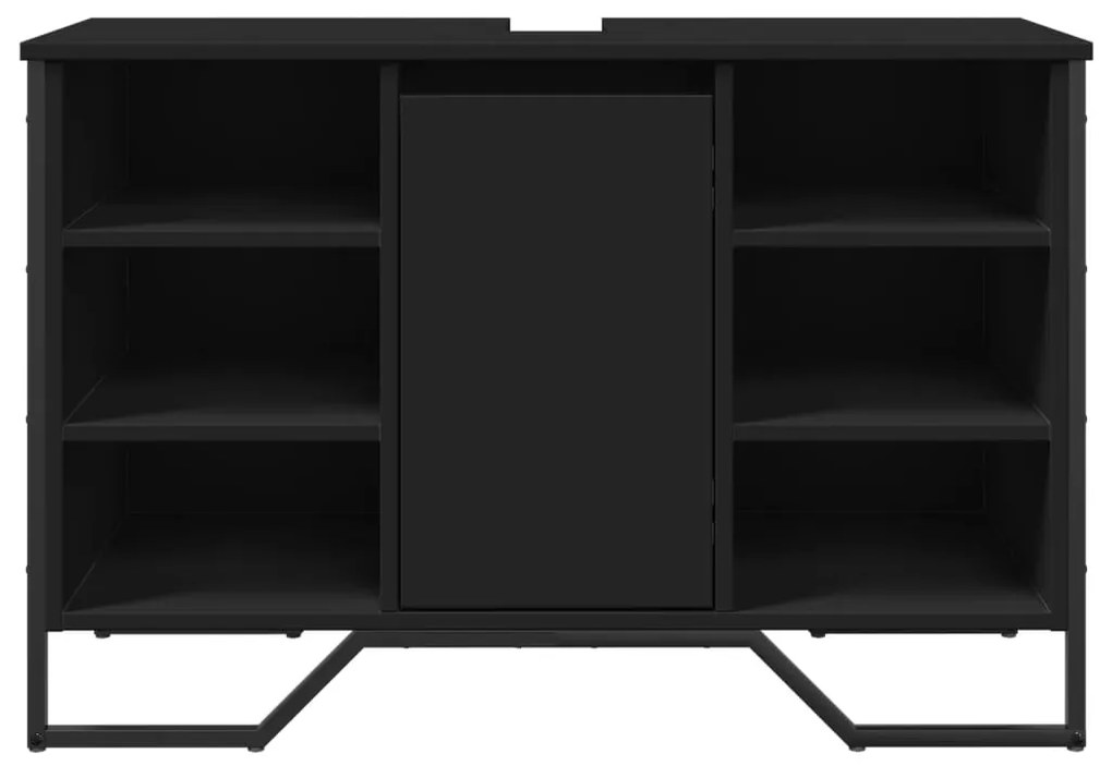 Móvel para lavatório 91x35x60 cm derivados de madeira preto