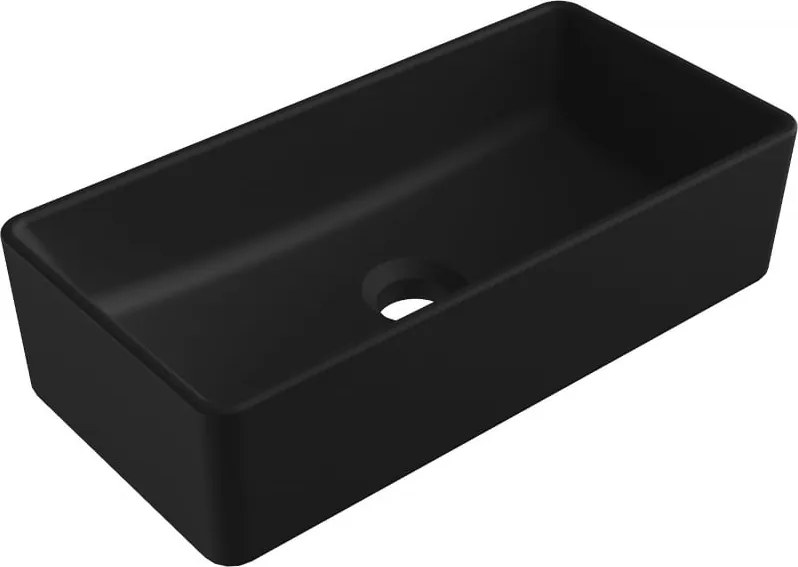 Mexen Nadia lavatório de bancada 46 x 23 cm, preto mate - 21614685