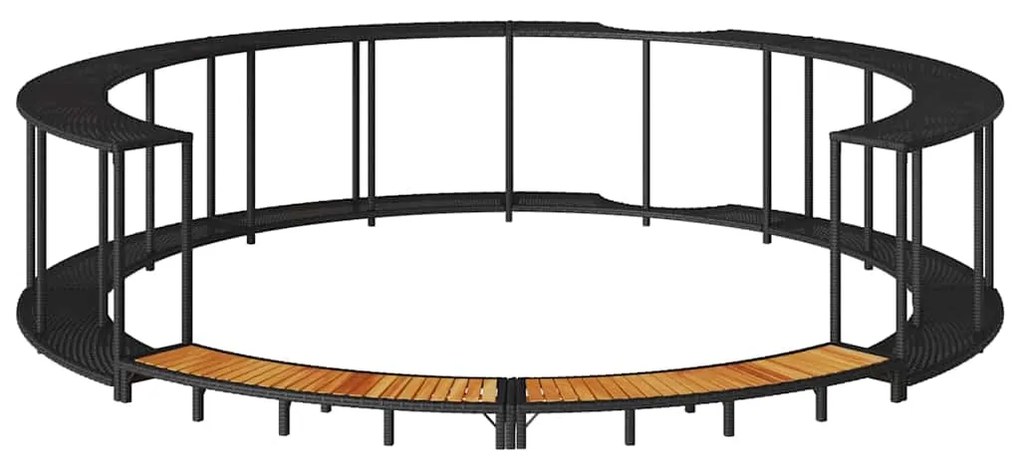 Contorno de banheira com Armazenamento e Degrau de Madeira