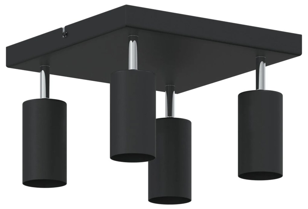 Spotlight de Teto 4 Vias Ajustável Preto GU10