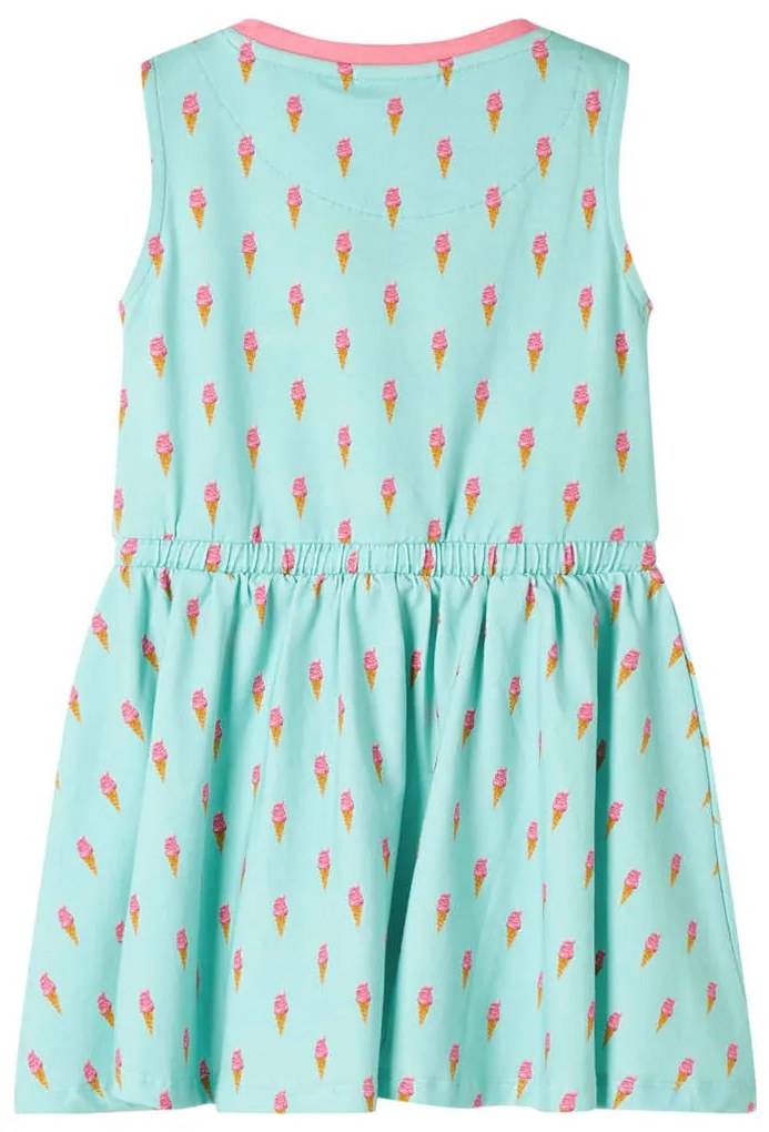 Vestido de criança com cordão menta-claro 104