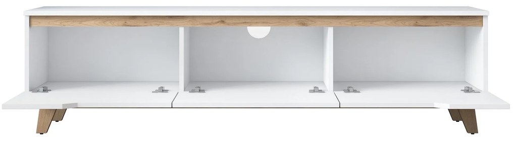 Móvel TV D1 – Branco Nogueira – 180x48,6x35 cm