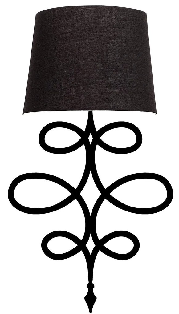 Aplique de Parede Asaf – Preto – 15 x 28 cm