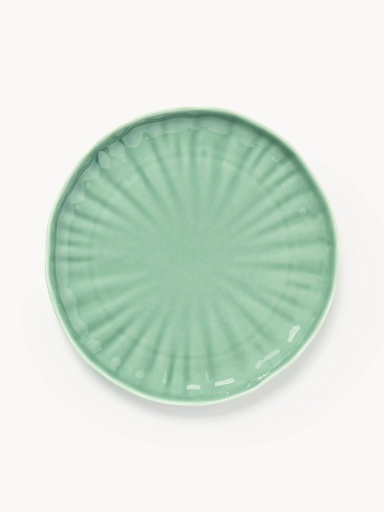 Pratos de pequeno-almoço em porcelana com relevo Sali, 4 uni.