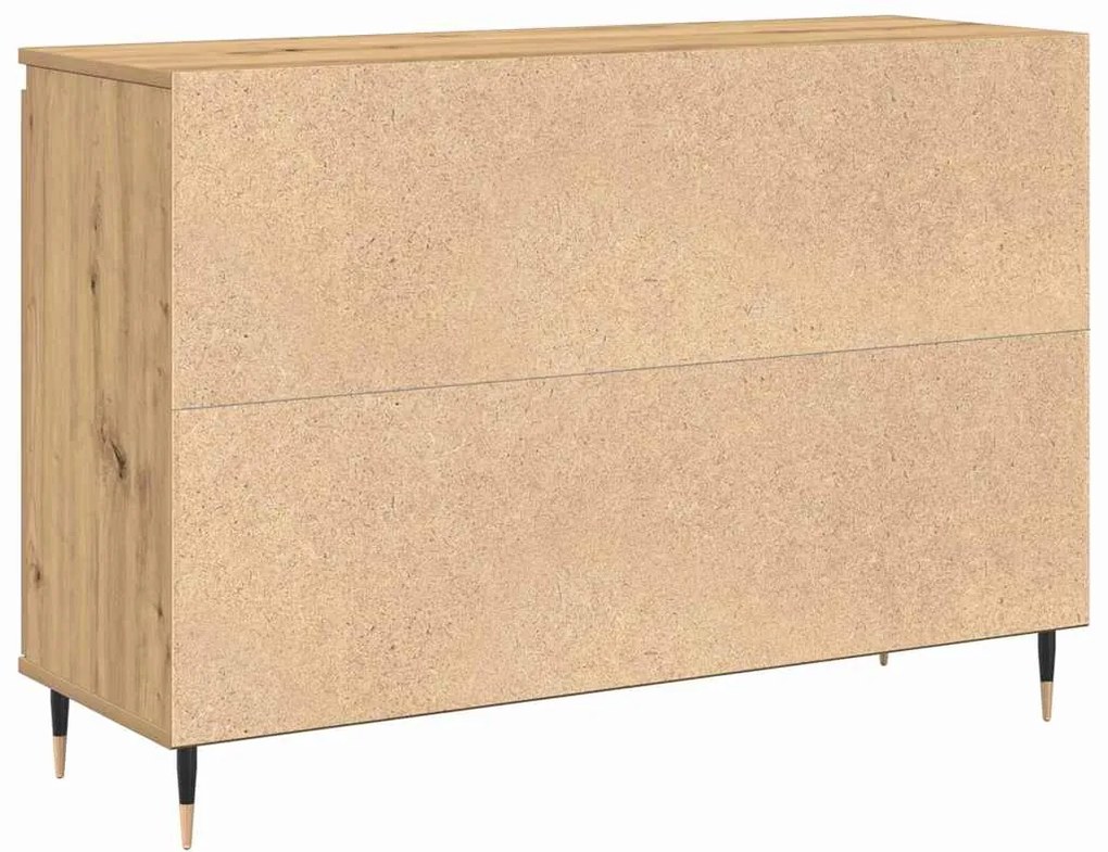 Sideboard vidaXL com portas e gavetas Carvalho Artesanal 101,5x35x70 c