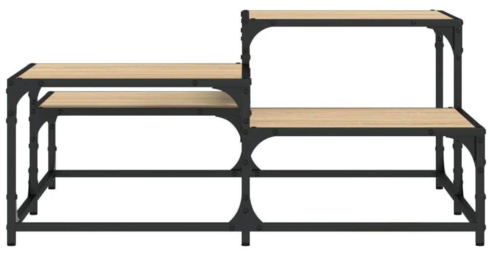 Mesa de centro 87,5x87,5x40cm derivados madeira carvalho sonoma