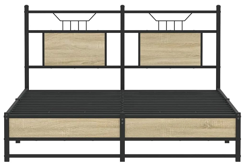 Estrutura cama s/ colchão derivados de madeira carvalho sonoma