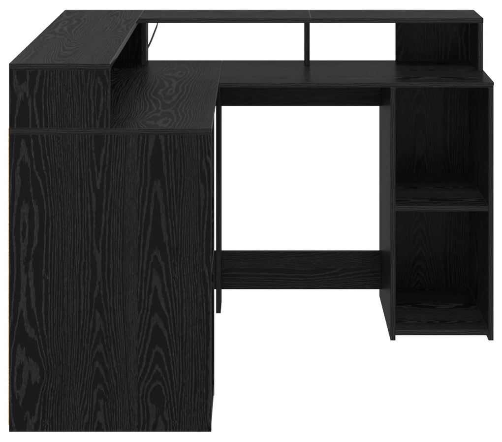 Mesa Carvalho Preto 130x130x91 cm Madeira Engenheirada
