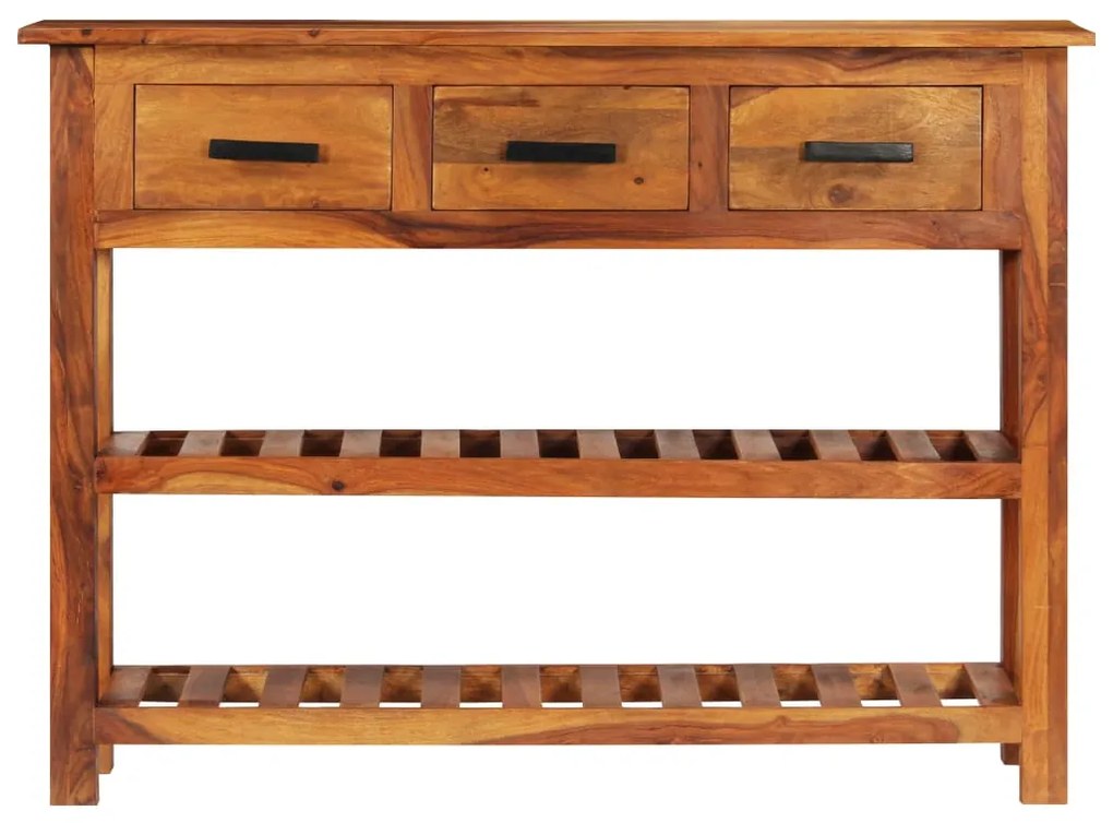 Aparador com 3 gavetas 110x30x80 cm madeira de acácia maciça