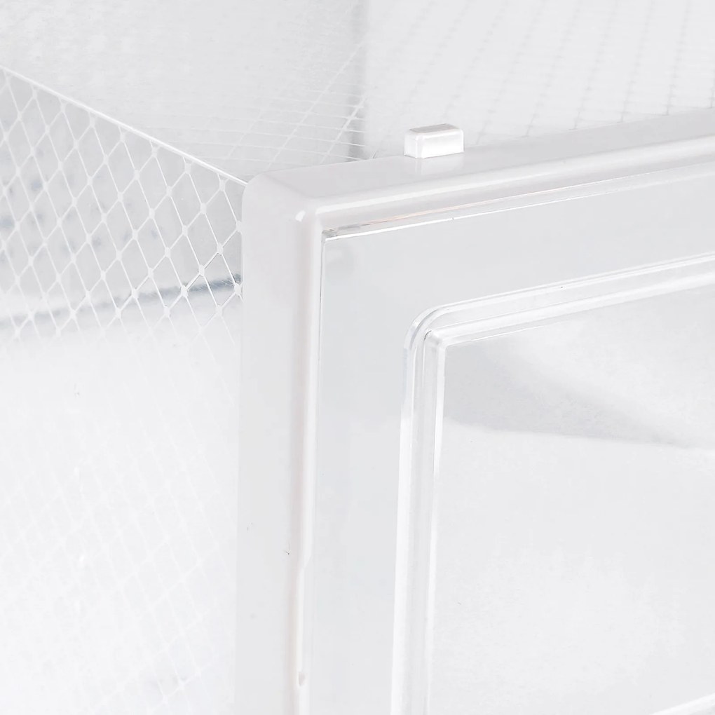 Conjunto de 8 caixas de sapatos dobráveis transparente, branco