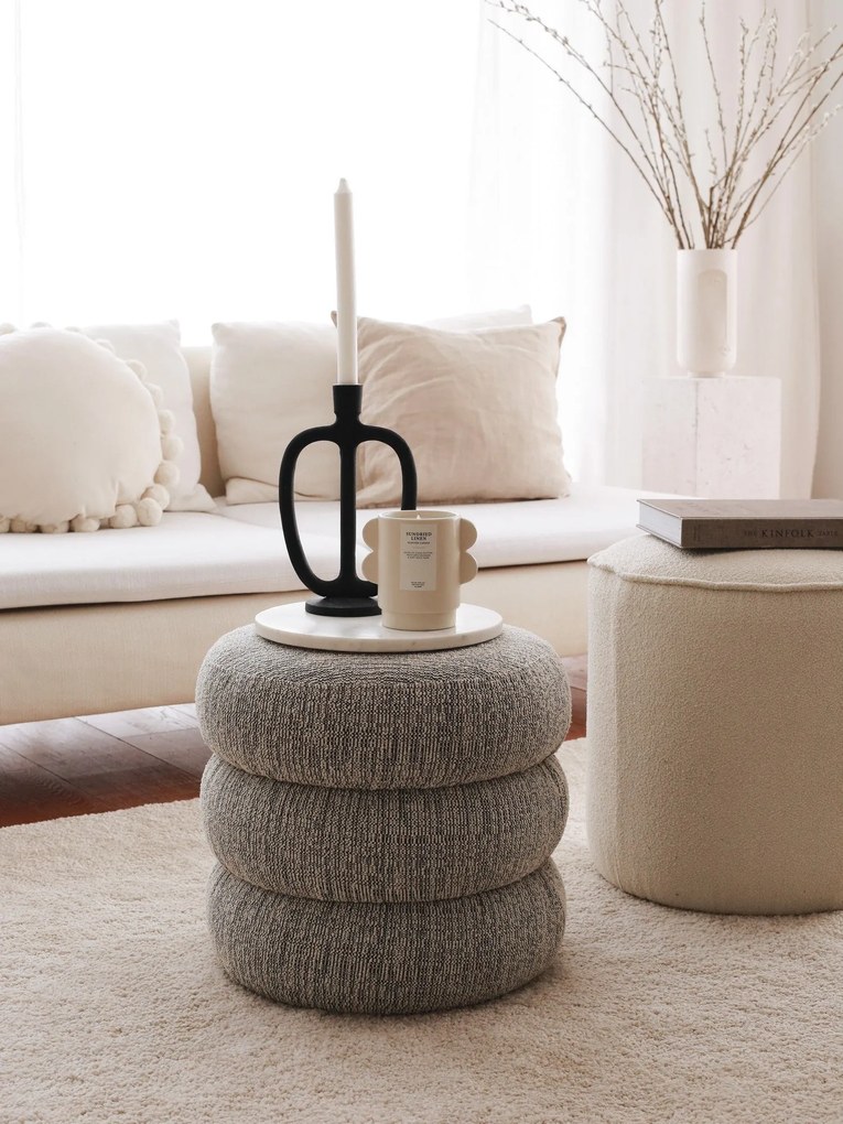 Pouffe Boum – Cinzento – 40x40x40 cm