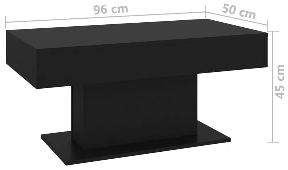Mesa de centro 96x50x45 cm derivados de madeira preto