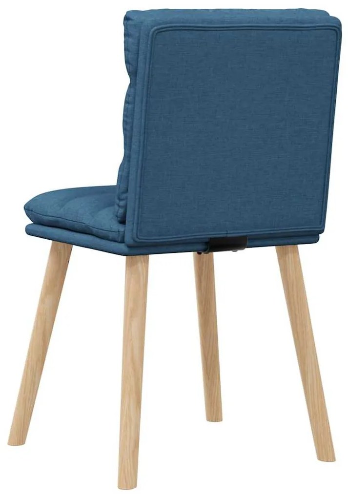 Cadeiras de jantar 6 pcs tecido azul