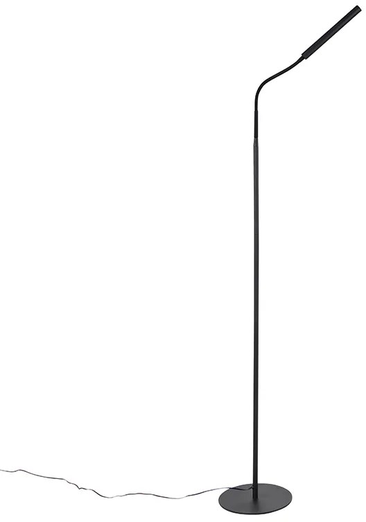 Candeeiro de pé design preto com LED e dimmer tátil - Palka Design