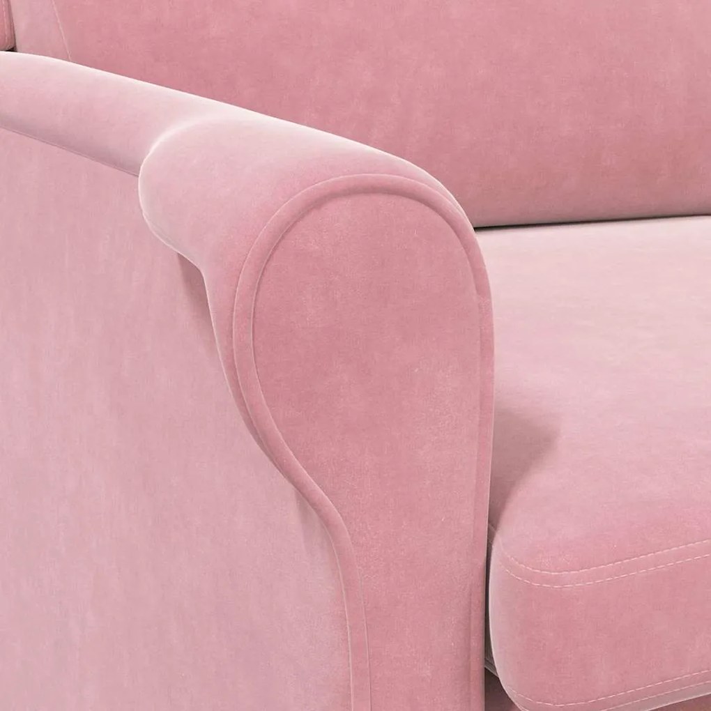 Poltrona Rosa Empoeirada Rosa Largo
