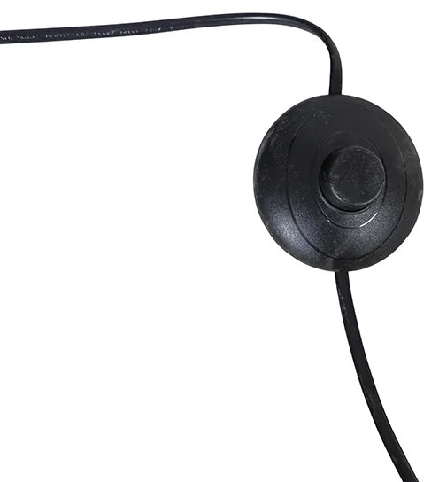 Candeeiro de pé arqueado em latão com base em mármore branco ajustável - XXL Moderno