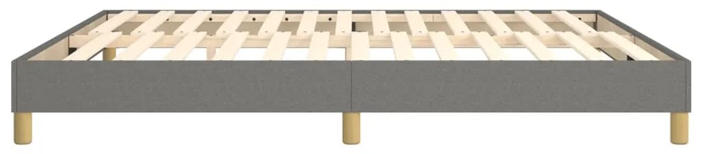 Estrutura de cama sem colchão 180x200 cm tecido cinzento-escuro