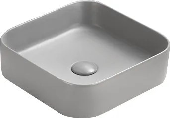 Mexen Vena lavatório de bancada 37 x 37 cm, cinzento claro mate - 22193761
