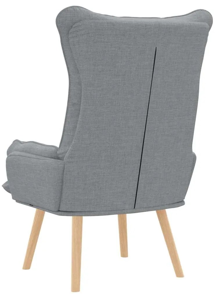 Cadeira Relaxante vidaXL em Tecido Cinzento Claro