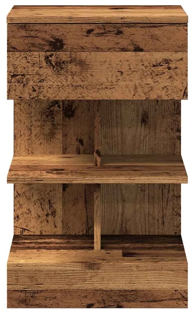 Mesa de cabeceira madeira velha 40x35x65 cm madeira trabalhada