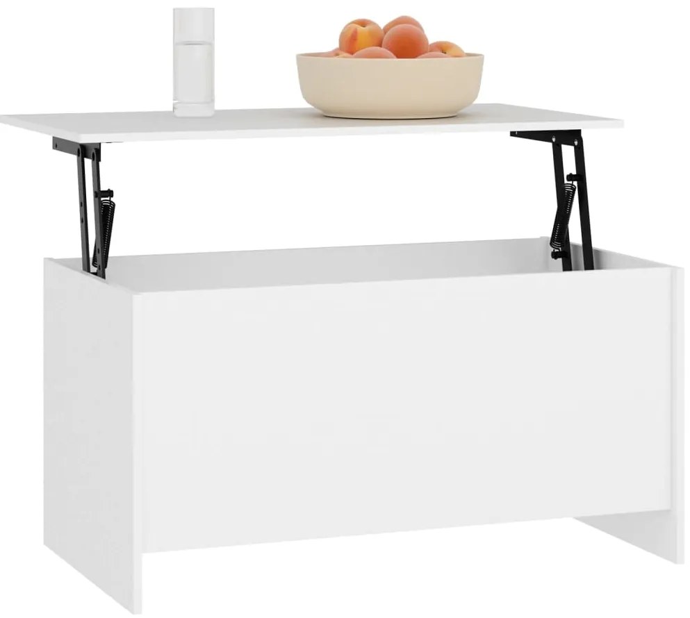 Mesa de centro 102x55,5x52,5 cm madeira processada branco