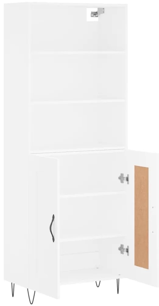 Armário alto 69,5x34x180 cm derivados de madeira branco