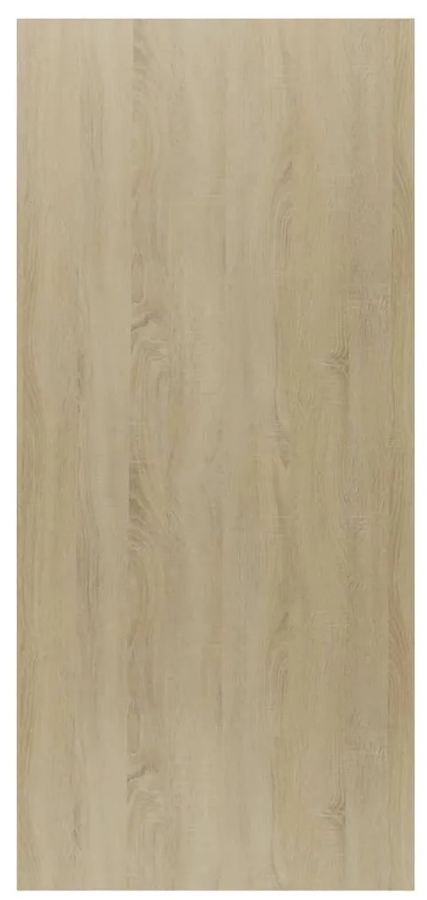 Estante/aparador 66x30x130cm contrapl. branco e carvalho sonoma