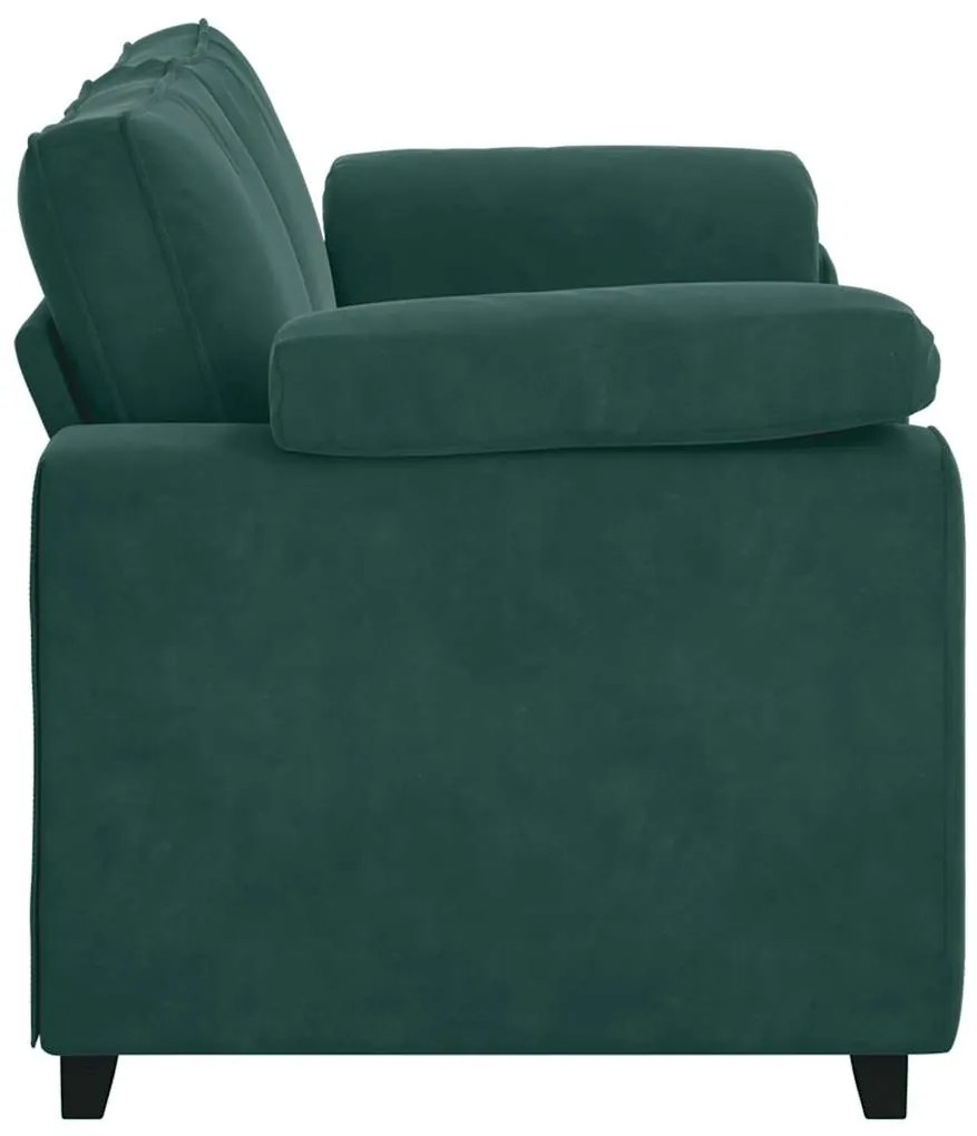 Sofá-luvas 140 cm veludo verde-escuro