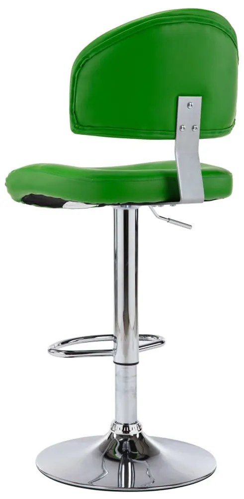 Bancos de bar 2 pcs couro artificial verde