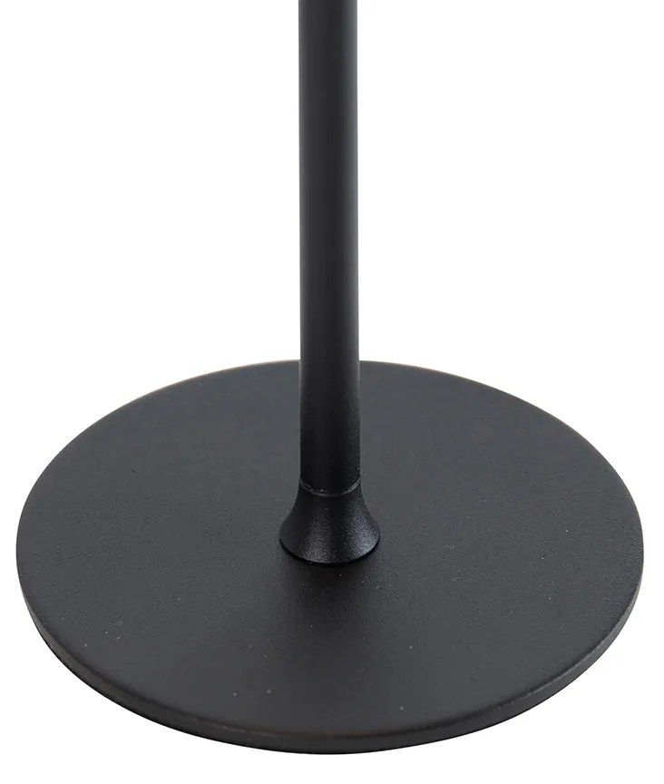 LED Candeeiro de mesa preto regulável em 3 níveis de Kelvin recarregável - Dolce Moderno