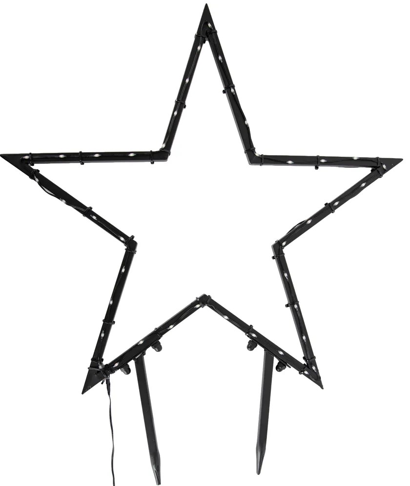 Holofote de Natal Estrela de Natal Preto 60cm incl. LED IP44 - Kas