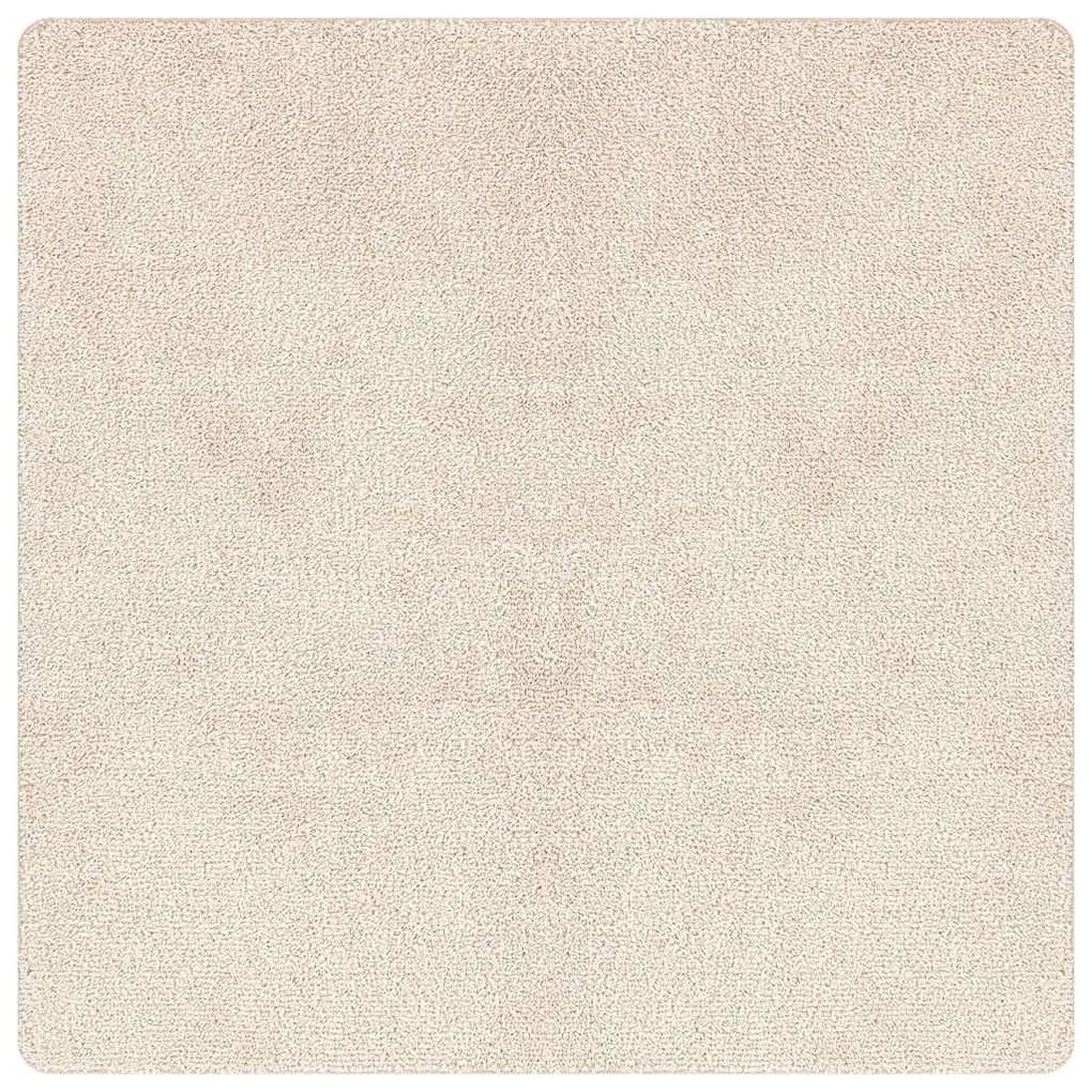 Tapete Shaggy vidaXL com suporte de látex Creme 200x200 cm