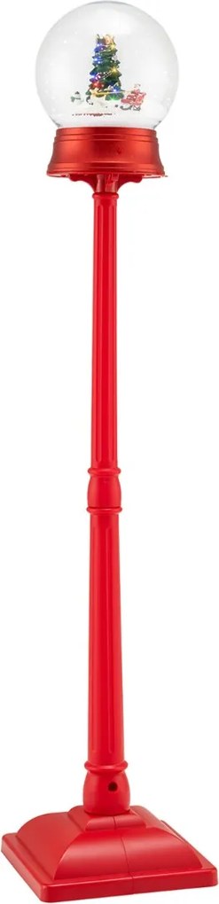 Lâmpada musical natal de 150 cm Lâmpada com globo de neve em suporte com 8 tons vermelho