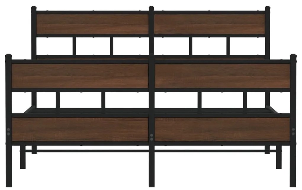 Cama sem colchão com cabeceira e pés 140x190 cm