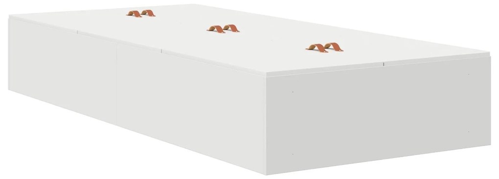 Cama de Armazenamento Branca 80x200 cm