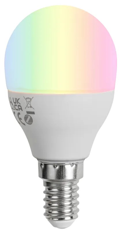 Lâmpada LED E14 regulável inteligente G45 Opal 4.9W 470 lm 2700-6500K